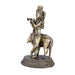 Krishna with Cow Statue - 5 x 4 Inches | Brass Idol/ Cow and Krishna statue for Pooja/ 510 Gms Approx - Brass Murties