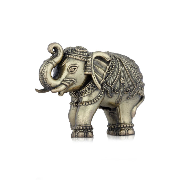 Elephant Statue - 2 x 2.5 Inches | Brass Idol/ Elephant Figurines/ 85 Gms Approx