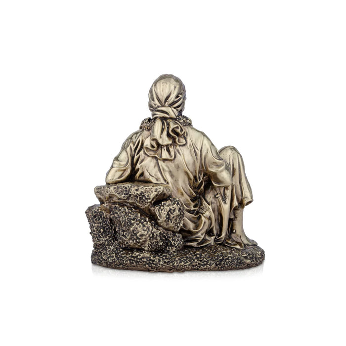 Saibaba Statue - 2 x 1.75 Inches | Saibaba Sitting idol/ Brass Idol/ Sai Baba Vigraham/ 45 Gms Approx - Brass Murties