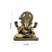Ganesh Murti - 4 x 3 Inches | Brass Idol / Ganesh Statue Sitting for Pooja/ 340 Gms Approx - Brass Murties