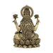Laxmi Devi Statue - 4 x 3 Inches | Lakshmi Statue Sitting On Lotus / Brass Idol/ Maha Laxmi Idol for Pooja/ 290 Gms Approx - Brass Murties