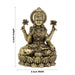 Laxmi Devi Statue - 4 x 3 Inches | Lakshmi Statue Sitting On Lotus / Brass Idol/ Maha Laxmi Idol for Pooja/ 290 Gms Approx - Brass Murties