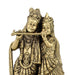Radha Krishna Idol - 6 x 4 Inches | Brass Idol/ Radha Krishna Murti for Pooja/ 460 Gms Approx - Brass Murties