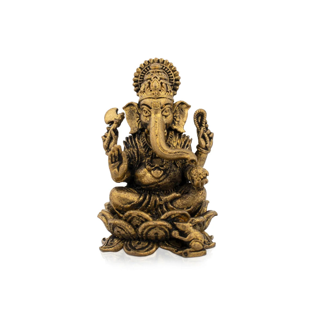 Ganesh Statue - 1.5 x 1 Inches | Brass idol/ Vinayaka Idol / Ganesh Idol for Pooja