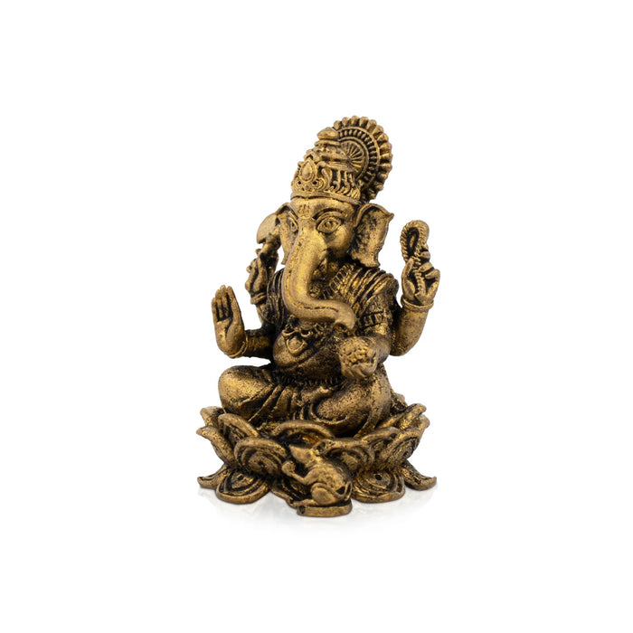 Ganesh Statue - 1.5 x 1 Inches | Brass idol/ Vinayaka Idol / Ganesh Idol for Pooja