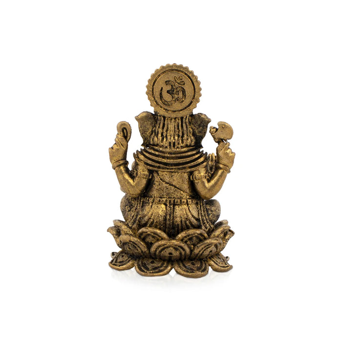 Ganesh Statue - 1.5 x 1 Inches | Brass idol/ Vinayaka Idol / Ganesh Idol for Pooja