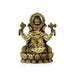 Ganesh Murti Sitting On Flower Base - 3 x 2 Inches | Brass Idol/ Antique Polish Ganpati Murti for Pooja - Brass Murties