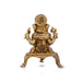 Ganesh Murti Sitting On Chowki - 2 X 1.5 Inches | Brass Idol/ Ganpati Murti For Pooja Mandir & Festive Decor - Brass Murties