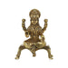 Lakshmi Idol Sitting On Chowki - 2 x 1.5 Inches | Antique Brass Idol/ Lakshmi Murti/ Laxmi Statue for Pooja - Brass Murties