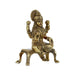 Lakshmi Idol Sitting On Chowki - 2 x 1.5 Inches | Antique Brass Idol/ Lakshmi Murti/ Laxmi Statue for Pooja - Brass Murties