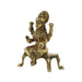 Lakshmi Idol Sitting On Chowki - 2 x 1.5 Inches | Antique Brass Idol/ Lakshmi Murti/ Laxmi Statue for Pooja - Brass Murties