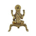 Lakshmi Idol Sitting On Chowki - 2 x 1.5 Inches | Antique Brass Idol/ Lakshmi Murti/ Laxmi Statue for Pooja - Brass Murties