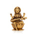 Saraswati Murti Sitting On Lotus Base - 3.75 x 2.5 Inches | Brass Idol/ Maa Saraswati Statue for Pooja - Brass Murties
