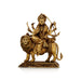 Durga Idol Sitting On Lion With Base - 5 x 4.25 Inches | Brass Idol/ Durga Statue for Pooja - Brass Murties