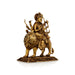 Durga Idol Sitting On Lion With Base - 5 x 4.25 Inches | Brass Idol/ Durga Statue for Pooja - Brass Murties