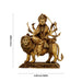 Durga Idol Sitting On Lion With Base - 5 x 4.25 Inches | Brass Idol/ Durga Statue for Pooja - Brass Murties