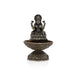 Lakshmi with Deepam- 3.5 x 2.25 Inches | Antique Brass Vilakku / Oil Lamp / Diya For Home & Pooja - Deity Lamps
