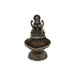 Lakshmi with Deepam- 3.5 x 2.25 Inches | Antique Brass Vilakku / Oil Lamp / Diya For Home & Pooja - Deity Lamps