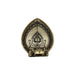 Lakshmi with Deepam- 3.5 x 2.25 Inches | Antique Brass Vilakku / Oil Lamp / Diya For Home & Pooja - Deity Lamps