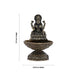 Lakshmi with Deepam- 3.5 x 2.25 Inches | Antique Brass Vilakku / Oil Lamp / Diya For Home & Pooja - Deity Lamps