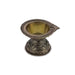 Brass Diya With Base - 1.5 X 2.25 inches | Antique Agal Vilakku / Traditional Brass Oil Lamp For Pooja - Karthik Deep