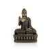 Brass Buddha Sitting On Flower Base Statue - 6 x 4 inches | Antique Brass Buddha Statue / Buddha Idol for Home - Brass Murties