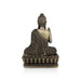 Brass Buddha Sitting On Flower Base Statue - 6 x 4 inches | Antique Brass Buddha Statue / Buddha Idol for Home - Brass Murties