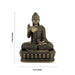 Brass Buddha Sitting On Flower Base Statue - 6 x 4 inches | Antique Brass Buddha Statue / Buddha Idol for Home - Brass Murties
