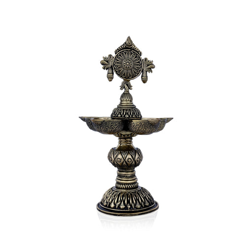 Brass 5 Face chakra design Deepam- 8 x 4.5 Inches |Antique Brass vilakku/ Pooja Lamp/Chakra Deepam/ Pooja Items - Deity Lamps