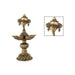 Brass 5 Face Shank design Deepam- 8 x 4.5 Inches |Antique Brass vilakku/ Pooja Lamp/Chakra Deepam/ temple lamp - Deity Lamps