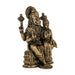 Lakshmi Narasimhar sitting on Base Murti- 3 x 2 Inches | Antique Brass Idol/ Laxmi Narashimar Statue/ Decor For Pooja - Brass Murties
