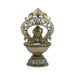Ganesha with Deepam- 5.5 x 3 Inches |Antique Brass Vilakku /Vinayagar statue Lamp For Home Decor & Pooja - Deity Lamps
