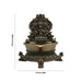 Lakshmi with Elephant Leg Deepam- 2.75 x 1.5 Inches | Antique Brass Vilakku / Oil Lamp / Diya For Home & Pooja - Deity Lamps
