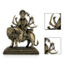 Brass Durga sitting on Lion Murti- 4.25 x 4.25 Inches | Antique Brass Idol/ Durga statue/ Decor For Home & Pooja - Brass Murties