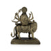 Brass Durga sitting on Lion Murti- 4.25 x 4.25 Inches | Antique Brass Idol/ Durga statue/ Decor For Home & Pooja - Brass Murties