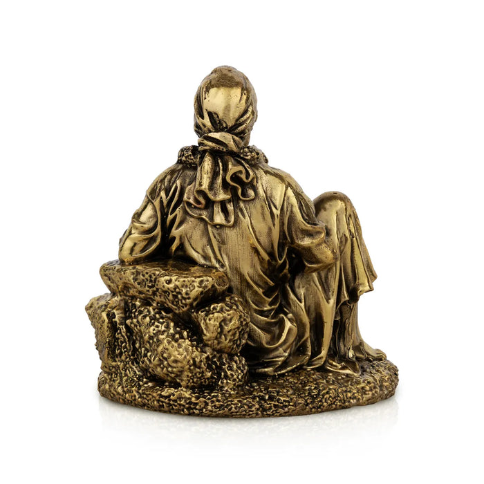 Sai Baba Murti – 3 x 2.5 Inches | Antique Brass Sai Baba Idol / Shirdi Saibaba Statue for Home & Temple Pooja