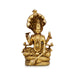 Vishnu Murti Sitting On Sheshnag - 2.25 x 1.25 Inches | Brass Idol/ Vishnu Statue for Pooja - Brass Murties