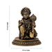 Hanuman Mandi On Base Murti -2.5 x 1.5 Inches | Antique Brass Statue/ Anjaneyar Sculpture For Home Decor - Brass Murties