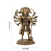 Panchamukhi Hanuman Standing On Base Murti - 6.5 x 4 Inches|Antique Brass Statue/ Anjaneya Statue For Home Decor - Brass Murties