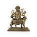 Brass Durga sitting on Tiger Murti- 6.5 x 5.5 Inches| Antique Brass Idol/ Durga statue/ Decor For Home & Pooja - Brass Murties