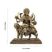 Brass Durga sitting on Tiger Murti- 6.5 x 5.5 Inches| Antique Brass Idol/ Durga statue/ Decor For Home & Pooja - Brass Murties