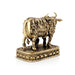 Brass Cow & Calf Idol With Base - 5.25 x 6.25 Inches | Antique Idol/ Kamadhenu Idol for Pooja - Brass Murties