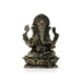 Ganesha Sitting On Kamal Base Murti -1 x 0.75 Inches | Antique Brass Idol/ Ganapathi Statue Decor for Home & Pooja - Brass Murties