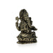 Ganesha Sitting On Kamal Base Murti -1 x 0.75 Inches | Antique Brass Idol/ Ganapathi Statue Decor for Home & Pooja - Brass Murties