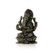 Ganesha Sitting On Kamal Base Murti -1 x 0.75 Inches | Antique Brass Idol/ Ganapathi Statue Decor for Home & Pooja - Brass Murties