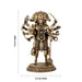 Panchamukha Hanuman Standing On Base Murti - 8 x 5.5 Inches | Antique Brass Statue/ Anjaneyar Sculpture For Home Decor - Brass Murties