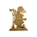 Bihari Shrinathji Murti Standing On Base - 4.5 x 3.5 Inches | Antique Brass Idol/ Krishna Murti for Pooja - Brass Murties
