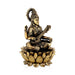 Saraswati Sitting on Kamal Base Murti - 5.25 x 3.5 inches | Antique Brass Idol / Vagdevi with arch Statue for pooja - Brass Murties