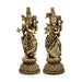 Radha Krishna Standing On Base Murti - 8.5 x 3 Inches | Antique Brass Idol / Radha Krishna Statue For Home - Brass Murties