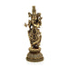 Radha Krishna Standing On Base Murti - 8.5 x 3 Inches | Antique Brass Idol / Radha Krishna Statue For Home - Brass Murties